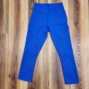 Lululemon Leggings Size 4 Blue With Mesh - Disconnected Style